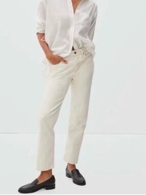 Everlane The Rigid Slouch Jean Ecru Organic Cotton 24 Regular